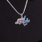Washington Capitals Official NHL Logo Pendant in White Gold