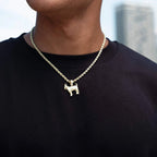 Micro Simple Goat Pendant in Yellow Gold