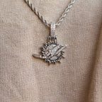 Miami Dolphins Official NFL Micro Logo Pendant - White Gold