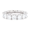 Men's Moissanite Diamond Band Ring in White Gold Vermeil - 5mm