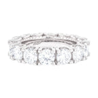 Men's Moissanite Diamond Band Ring in White Gold Vermeil - 5mm