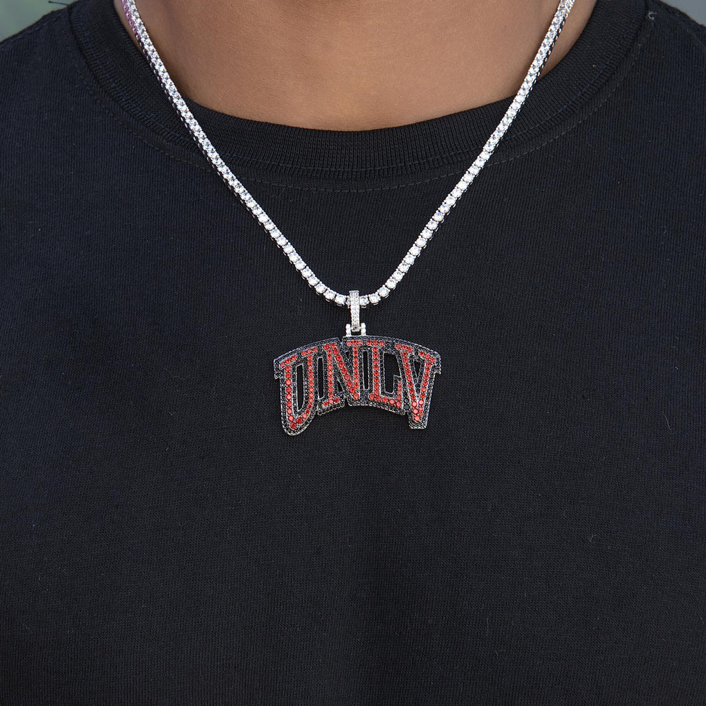 University of Nevada Las Vegas Official NCAA Logo Pendant in White Gold