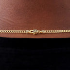 Micro Cuban Chain in Yellow Gold- 3mm