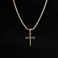 Nail Cross Pendant in Yellow Gold