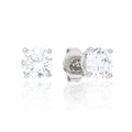 Moissanite Round Cut Diamond Stud Earring in Sterling Silver - 5mm