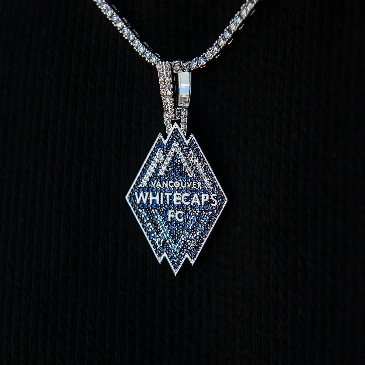 Vancouver Whitecaps FC Official MLS Logo Pendant in White Gold