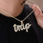 Custom Name Plate Pave Font