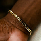 Figaro Bracelet in Yellow Gold- 4mm