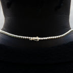 Men's Moissanite Diamond Tennis Chain in Yellow Gold Vermeil- 3mm