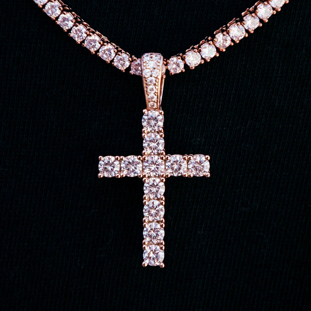 Diamond Cross in Rose Gold