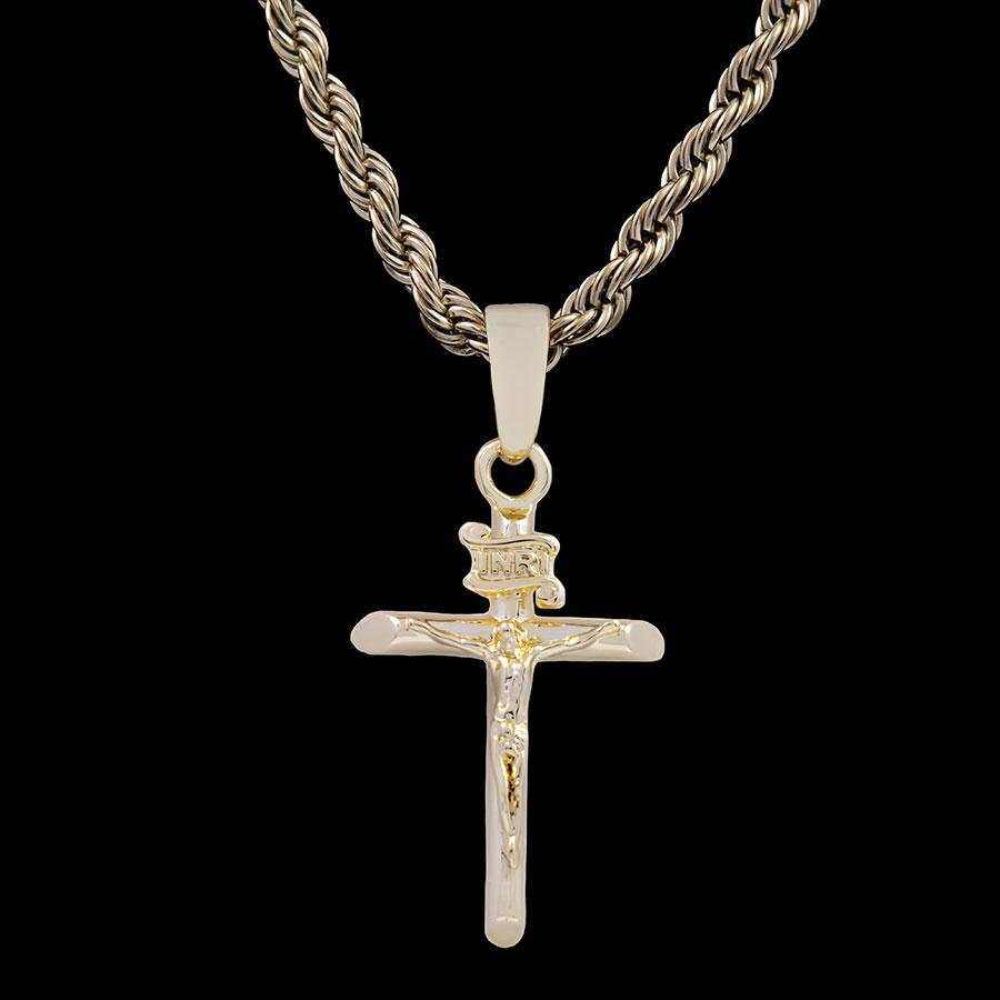 Crucifix Cross Pendant in Yellow Gold