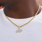 Buffalo Bills Official NFL Micro Logo Pendant - Yellow Gold
