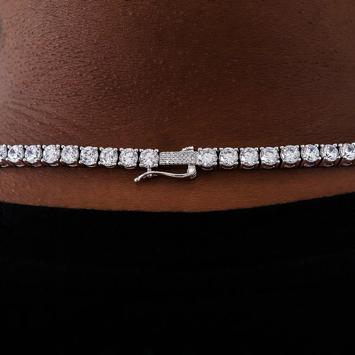 Diamond Tennis Chain in White Gold- 5mm