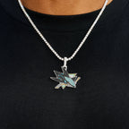 San Jose Sharks Official NHL Logo Pendant in White Gold