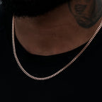 Micro Cuban Chain in Rose Gold- 3mm