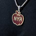 New York Rangers Official NHL Winter Classic Apple Logo Pendant in White Gold