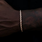 Rope Bracelet in Rose Gold- 4mm