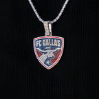 FC Dallas Official MLS Logo Pendant in White Gold