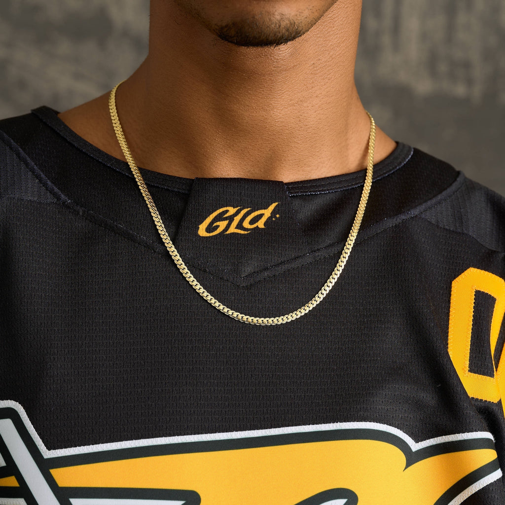 Curb Chain in Yellow Gold - 4mm