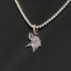 Minnesota Vikings Official NFL Micro Logo Pendant in White Gold