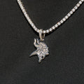Minnesota Vikings Official NFL Micro Logo Pendant in White Gold