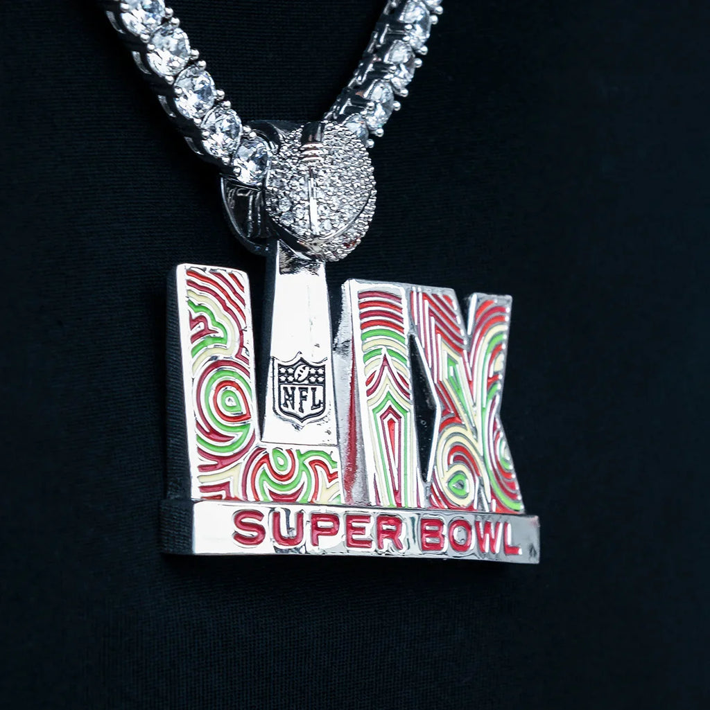 Super Bowl LIX Logo Pendant - White Gold