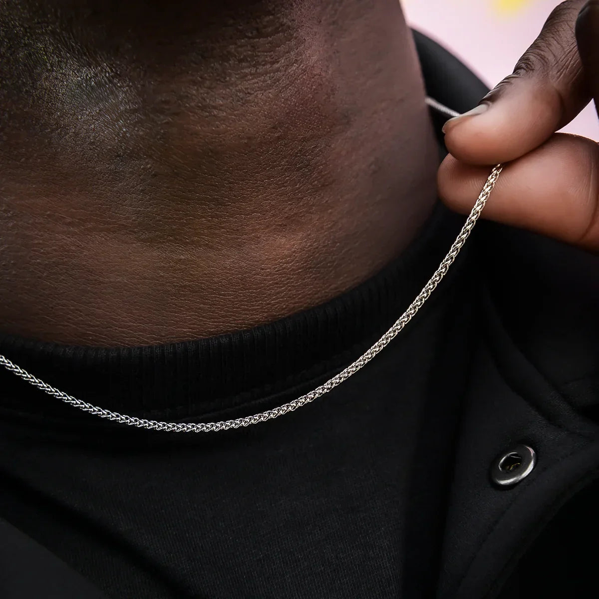 Palm Chain in White Gold- 2mm
