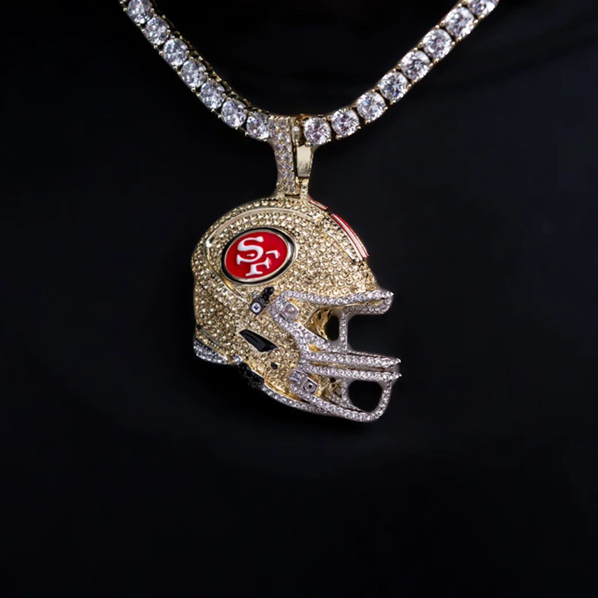2025 San Francisco 49ers Team Helmet Pendant  - Gold