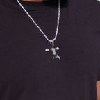 Green Lantern Body Official DC Comics Pendant in White Gold