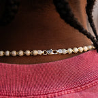 Cloister Link Chain + Iced Ball Chain Bundle in Yellow Gold