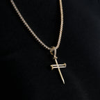 Nail Cross Pendant in Yellow Gold