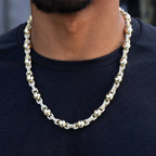 Iced Plain Ball Chain in Yellow Gold - 10mm