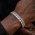 3mm + 5mm Diamond Mixed Oval Cut Tennis Bracelet Bundle