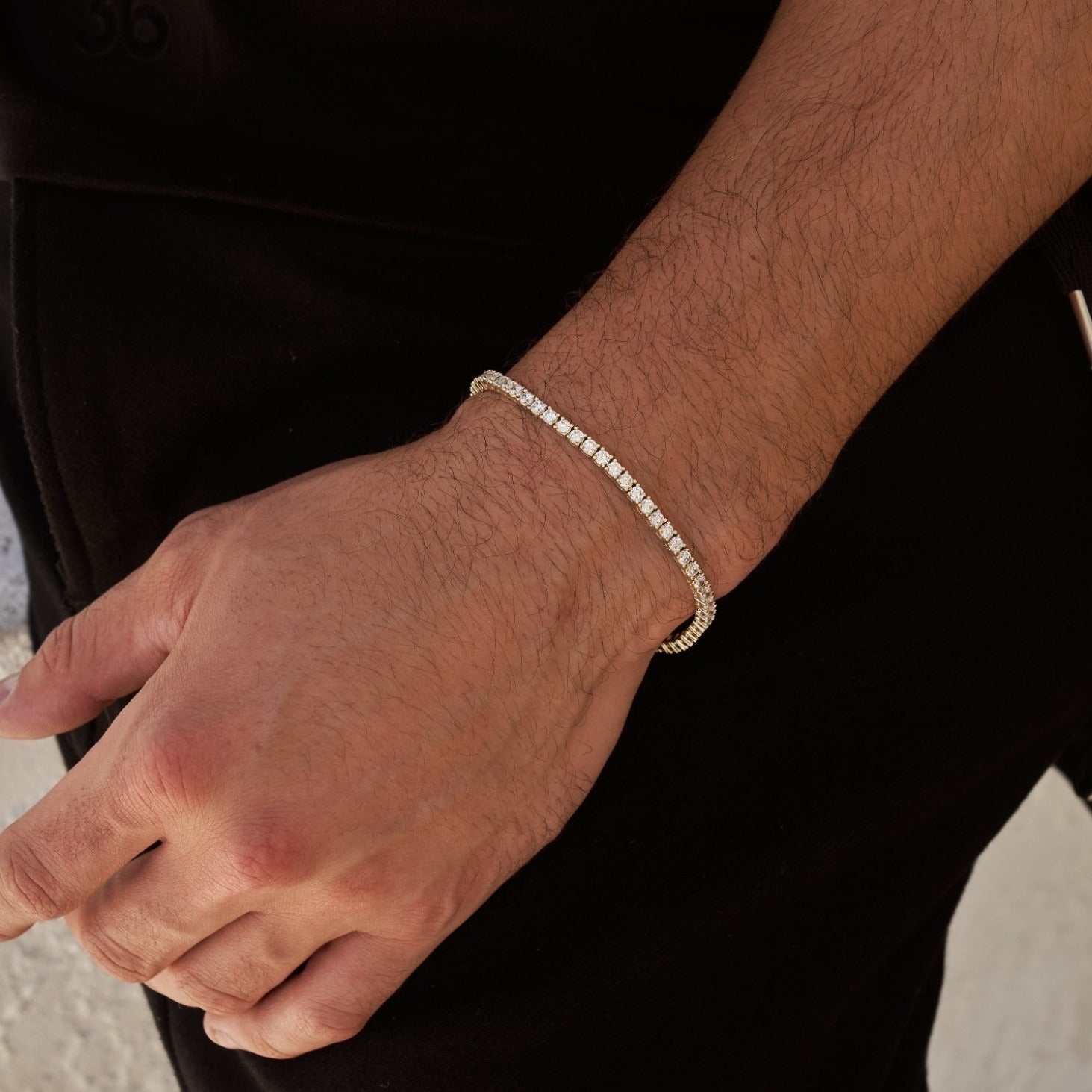 Diamond Tennis Chain + Bracelet Bundle in Yellow Gold- 3mm