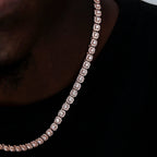 Micro Clustered Tennis Chain in Rose Gold - 6mm