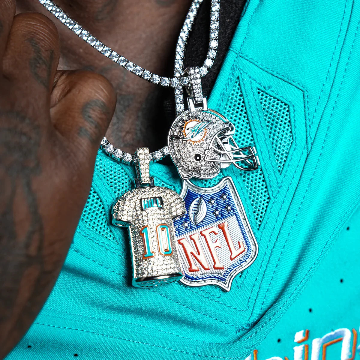 Miami Dolphins Tyreek Hill Jersey Pendant