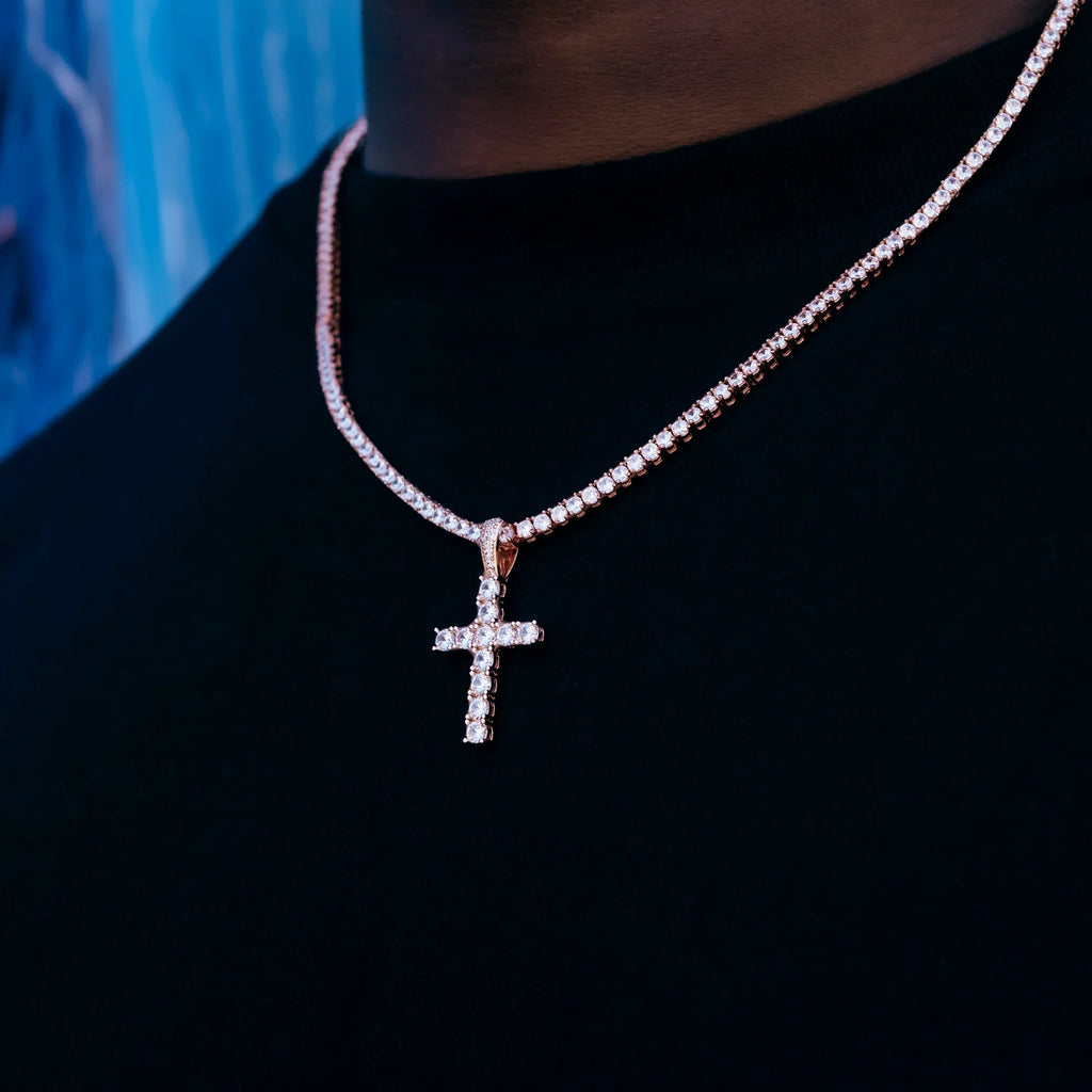 Diamond Cross in Rose Gold