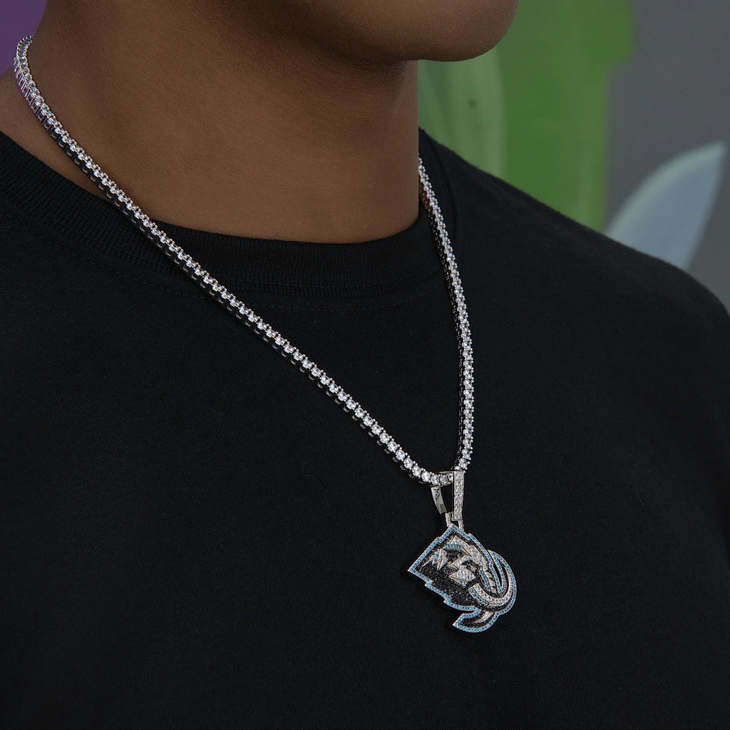 Utah Hockey Club Official NHL Logo Pendant in White Gold