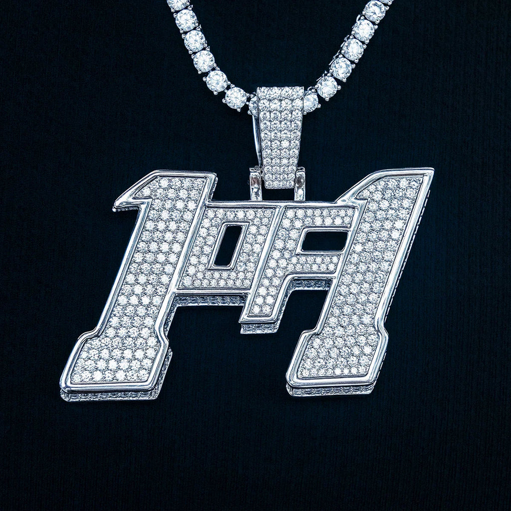 Large 1of1 Pendant - White Gold