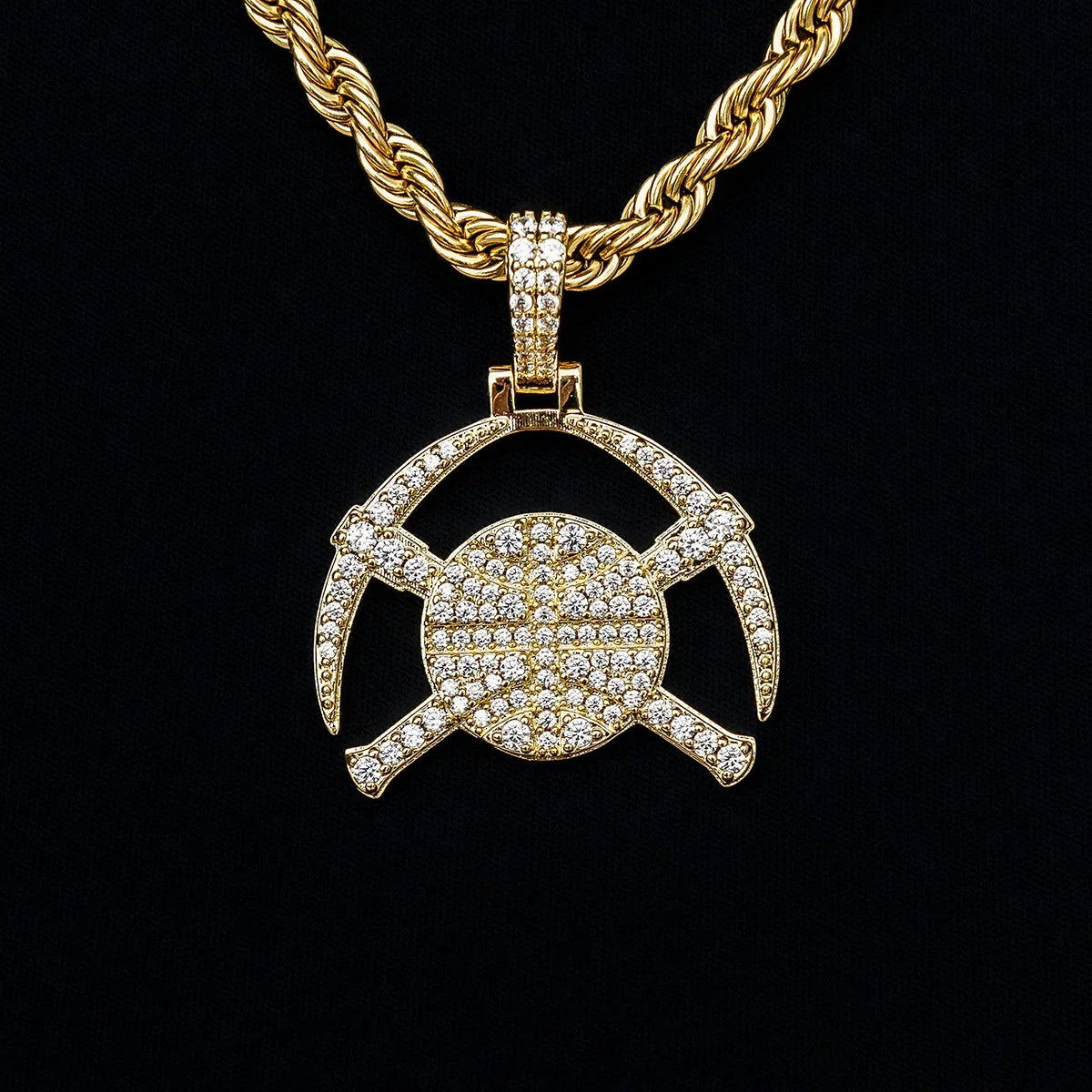 Denver Nuggets Official NBA Micro Logo Pendant in Yellow Gold