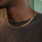 Figaro Chain in Yellow Gold- 6mm