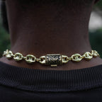 Puffed Mariner Chain in Yellow Gold - 12mm