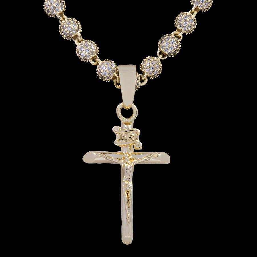 Crucifix Cross Pendant in Yellow Gold