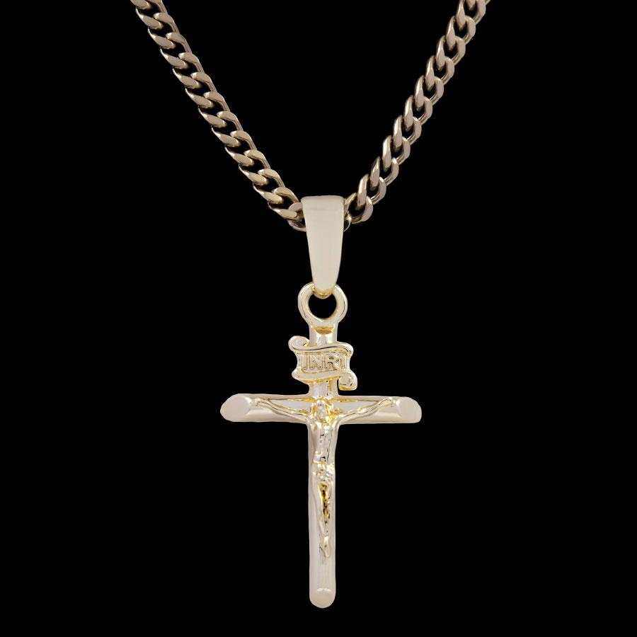 Crucifix Cross Pendant in Yellow Gold