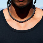 GLD X Bloody Osiris Iced Black Voronoi Link Chain in Black