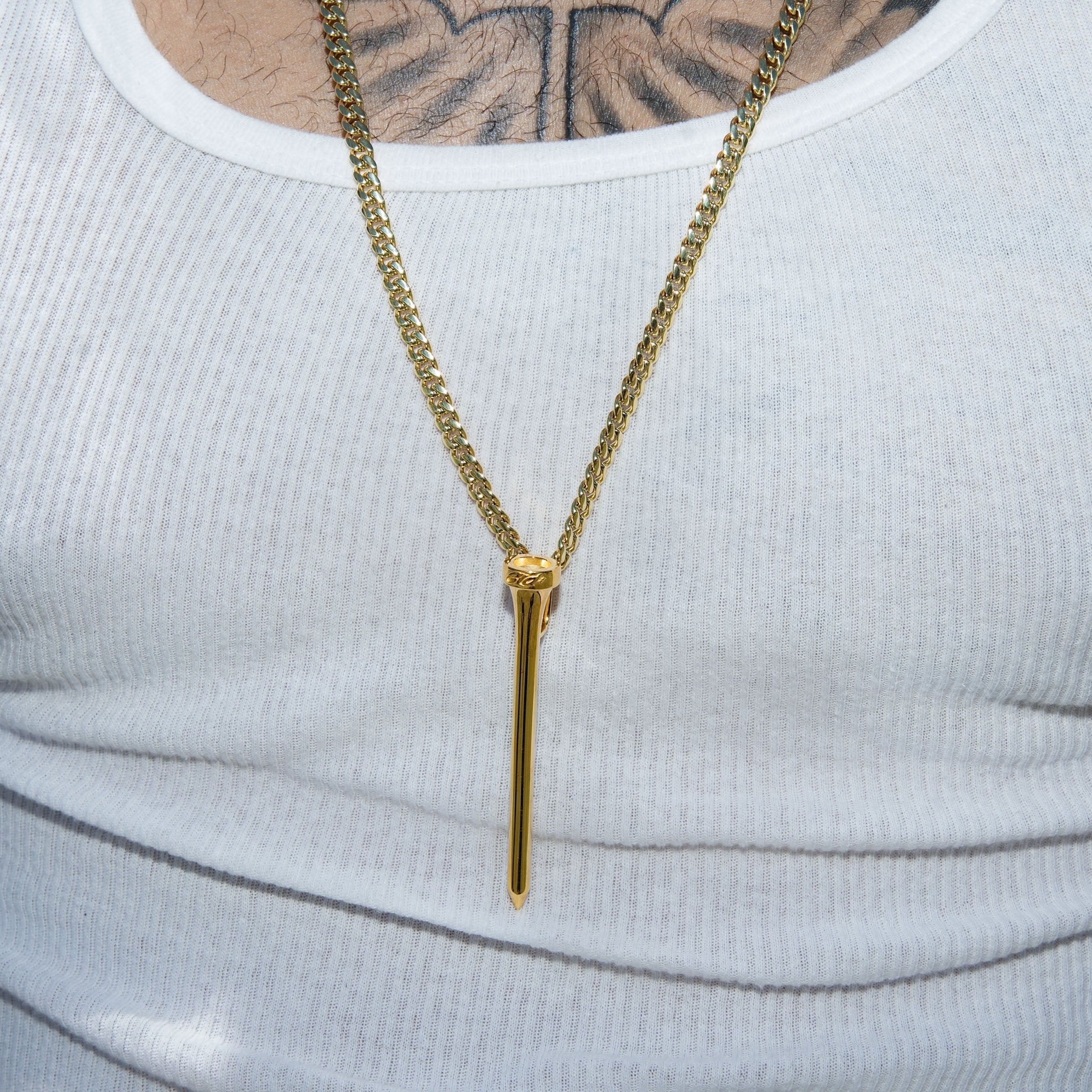 Golf Tee Pendant in Yellow Gold