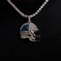 2025 Carolina Panthers Team Helmet Pendant - White Gold