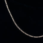 Figaro Chain + Bracelet Bundle in Rose Gold- 2mm