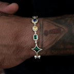 Colored Gemstone Chain Bracelet