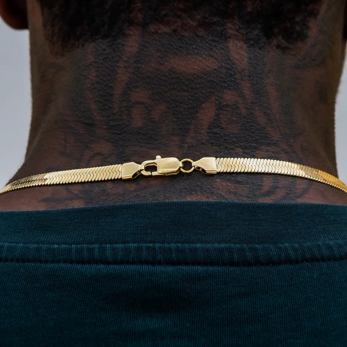 4mm + 6mm Herringbone Chain Bundle in Yellow Gold